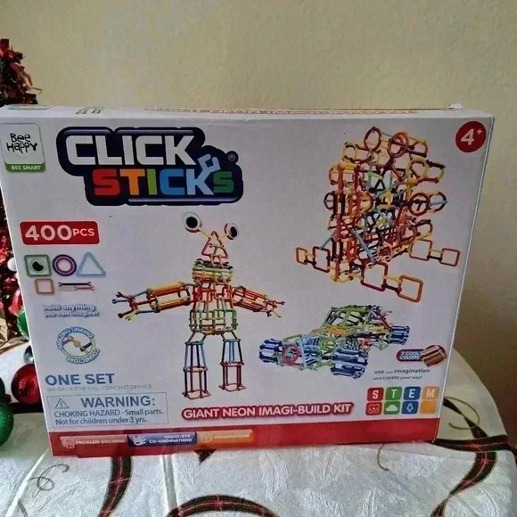 CLICK STICKS 400 PCS GIANT NEON IMAGI-BUILD KIT - Picture 3 of 8